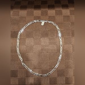 Nautica brand Silver tone Figaro Necklace. 18"